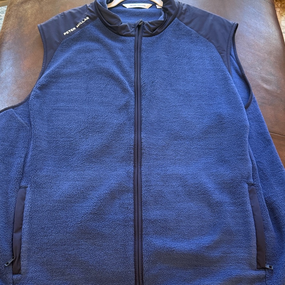 Peter Millar Navy Fleece Vest - Picture 5 of 7